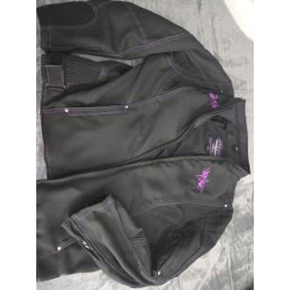 Women’s Moto Jacket Milwaukee Performance Black Purple - Picture 9 of 10